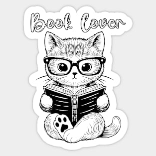 Book Lover Cat Sticker